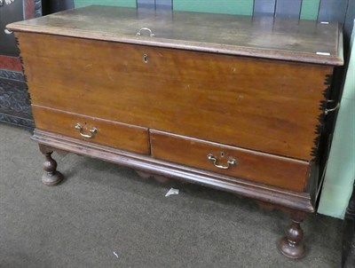 Lot 1370 - A 19th century coffer on stand