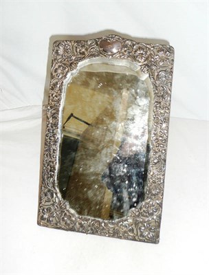 Lot 1082 - An Edward VII Art Nouveau Framed Easel Back Mirror, maker's mark HM, Chester 1903, rectangular, the