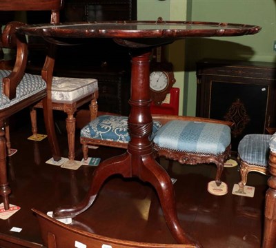 Lot 1393 - Mid-Victorian mahogany pie crust tripod table