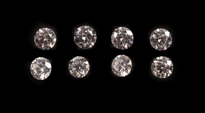 Lot 87 - Eight Loose Round Brilliant Cut Diamonds, 0.40-0.45 carat approximately each not illustrated