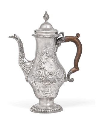Lot 163 - An Early George III Silver Pedestal Coffee Pot, Jacob Marsh or John Moore (Grimwade...