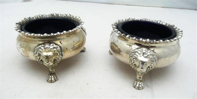 Lot 1102 - A Pair of Victorian Salt Cellars, Robert Hennell, London 1843, retailer's mark TURNER'S NEW...