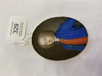Lot 329 - ~ Manner of Jean-Etienne Liotard (1702-1789) Swiss Portrait of a gentleman in a blue coat and...