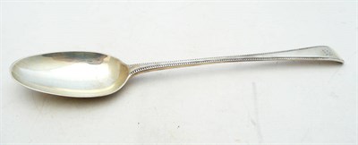 Lot 1117 - A George III Basting Spoon, Thomas Chawner, London 1771, Old English beaded edge pattern,...