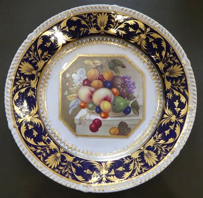Lot 530 - A Derby Porcelain Part Dessert Service, circa 1820, painted in the manner of Thomas Steele with...