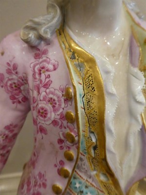 Lot 544 - ~ A Pair of Outside Decorated Meissen Porcelain Figures of a Lady and Gentleman, late 19th century