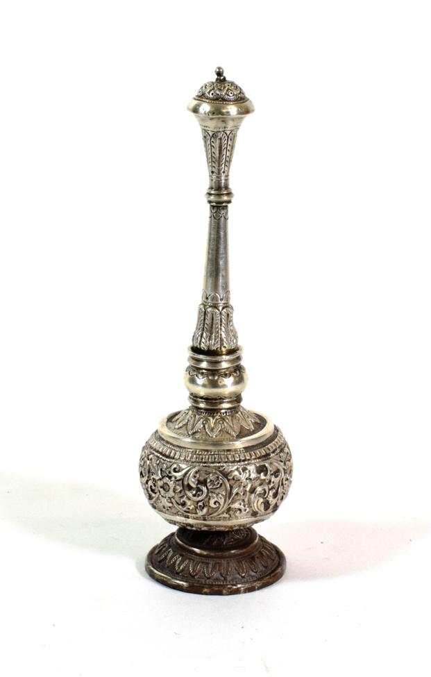 Lot 588 - A Chinese Silver Rosewater Sprinkler, late Qing Dynasty, made for the Islamic market, of...