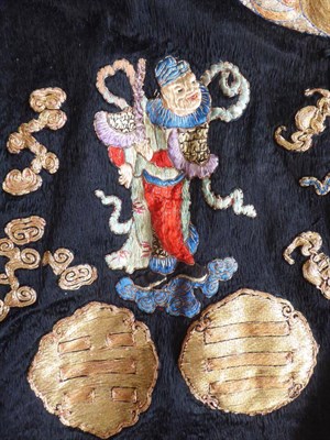 Lot 606 - A Chinese Daoist Ceremonial Robe, Qing Dynasty, probably 19th century, worked in coloured silk...