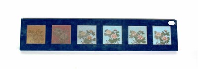 Lot 609 - A Set of Six Japanese Cloisonné Enamel Plaques, Meiji period, representing the stages of producing