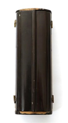 Lot 611 - A Japanese Lacquer and Gilt Portable Shrine, Edo period, of rounded cylindrical form enclosing...