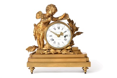 Lot 636 - A French Louis XVI Bronze Ormolu Striking Mantel Clock, signed Courvoister A Paris, circa 1770,...