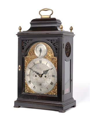 Lot 643 - ~ A George III Striking Table Clock, signed John Harrison, Newcastle, circa 1780, ebony...