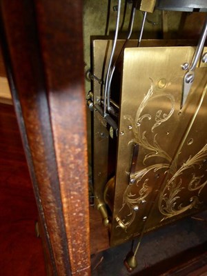 Lot 644 - ~ A George III Mahogany Quarter Striking Table Clock, signed J Hawthorn, Newcastle, circa 1770,...