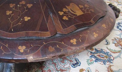 Lot 713 - A Rare Irish Killarney Yewwood and Arbitus Wood Breakfast Table, circa 1840, crossbanded and inlaid