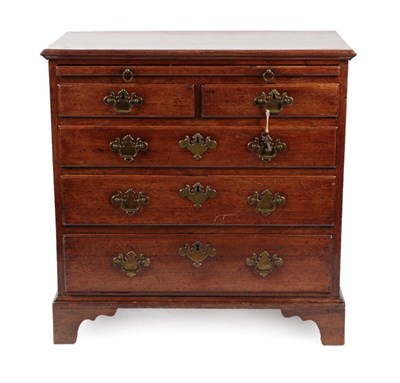 Lot 714 - A George III Mahogany Bachelor's Chest, late 18th century, with pull-out brushing slide above...