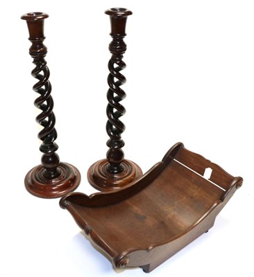 Lot 715 - An Early 19th Century Mahogany Cheese Coaster, of boat shape form with moulded scrolled corners and