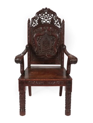 Lot 732 - A 19th Century Walnut Armchair for The Queen's Own Royal West Kent Reg, 5th Battalion India 1914 15