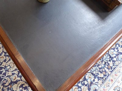 Lot 740 - A William IV Mahogany Library Writing Table, 2nd quarter 19th century, the leather writing...
