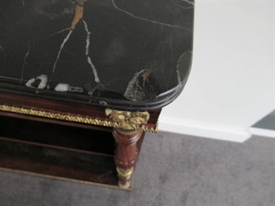 Lot 748 - A Regency Rosewood and Gilt Metal Mounted Dwarf Bookcase, early 19th century,  the black and veined