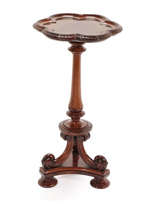 Lot 772 - A Victorian Walnut Occasional Table, circa 1870, the burr walnut moulded top above a baluster...