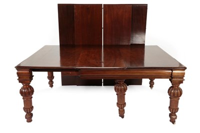 Lot 778 - A Mahogany Extending Dining Table, circa 1870, labelled R Strahan & Co Ltd, Cabinet Makers and...