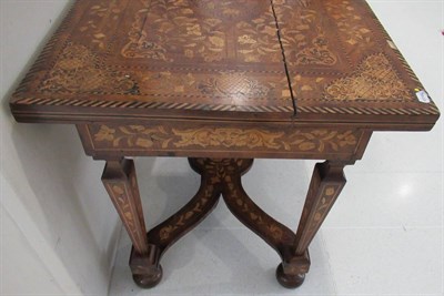 Lot 804 - A 19th Century Dutch Walnut and Marquetry Inlaid Centre Table, with geometric border...