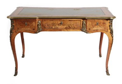 Lot 826 - A Louis XV Style Kingwood, Rosewood Crossbanded, Marquetry Inlaid and Gilt Metal Mounted Bureau...