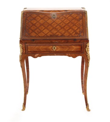 Lot 828 - A Louis XV French Kingwood, Parquetry Decorated and Gilt Metal Mounted Bureau de Dame, late...