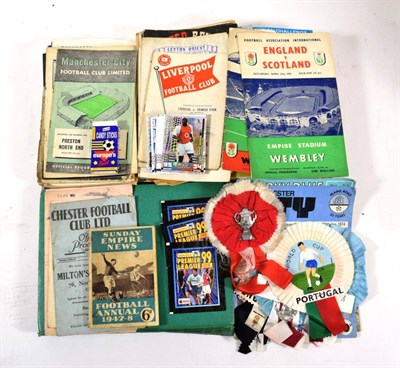 Lot 2007 - Football Programmes A Collection from 1948 to 1960 approximately 90 examples including Cup...