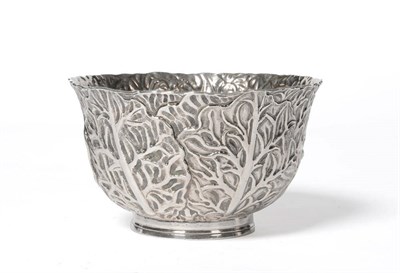 Lot 1152 - A George II Irish Bowl, Dublin, circa 1755-60, modelled as cabbage leaves, 12.5cm diameter, 9oz...