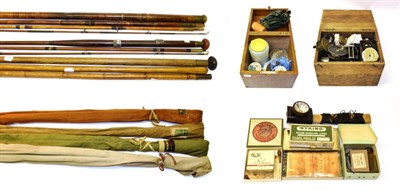 Lot 2040 - A quantity of assorted fishing tackle and accessories, including a Hardy, ''The Pope'',...