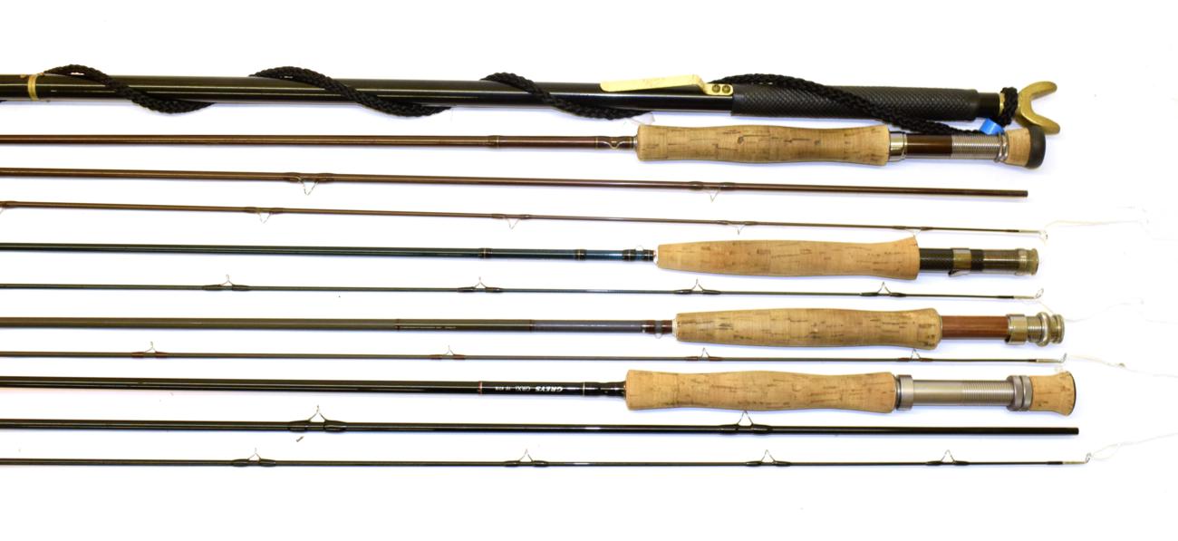 Lot 2059 - Four Various Greys Fly Rods, all in cloth bags, comprising Greyflex M2 #7/8, three-piece,...