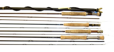 Lot 2059 - Four Various Greys Fly Rods, all in cloth bags, comprising Greyflex M2 #7/8, three-piece,...