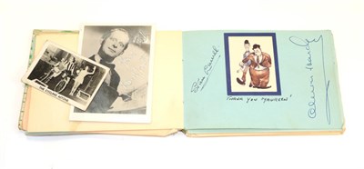 Lot 2069 - Laurel & Hardy Autographs two well presented signatures with vignette sticker with 'Thank You...
