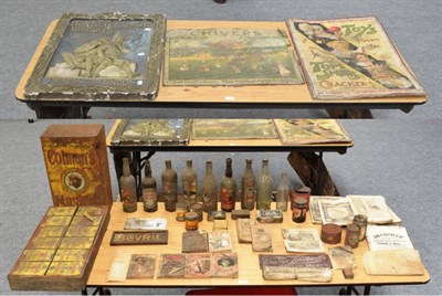 Lot 2087 - A collection of advertising items, late 19th/early 20th century, including plaster Huntley &...