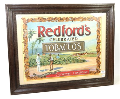 Lot 2096 - Redfords Celebrated Tobacco Advertising Poster 'Manufactory Clerkenwell, London' depicting...