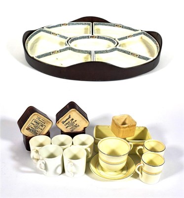 Lot 2115 - Cunard Line Ceramics including Hors D'oeuvres dish by Maddock  seven sections, four brown and three