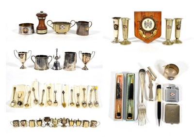 Lot 2140 - Royal Mail Steam Packet Company Metalware Group including tankard RMSP Thames, two small...