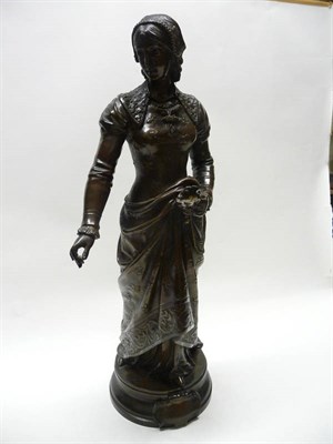 Lot 1166 - Adrien Etienne Gaudez (1845-1902): A Bronze Figure of "Offrande", late 19th century, as a lady...