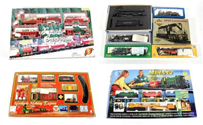 Lot 2194 - OO/HO Gauge US Outline Locomotives And Sets including Northpole Holiday Express set and Xmas...