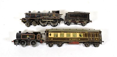 Lot 2209 - Bing O Gauge C/w 4-4-0 George The Fifth Locomotive 2663 (F) together with Hornby Pullman coach...