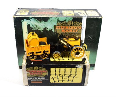 Lot 2216 - Hornby 3 1/2'' Gauge Live Steam Stephenson's Rocket (E box F) together with G102 Track and G103...