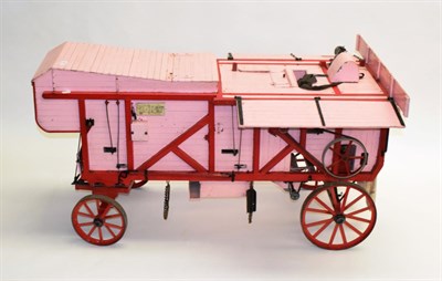 Lot 2221 - Threshing Machine Large Working Model finished in pink