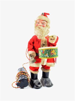 Lot 2226 - Made In Japan Battery Operated Remote Control Santa Claus playing a drum and bell, with...