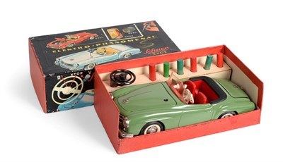 Lot 2229 - Schuco 5503 Elektro-Phanomenal Mercedes green, with remote control and wooden pegs (E, some warping