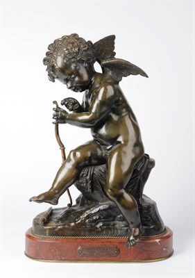 Lot 1174 - After Charles Gabriel Sauvage Lemire (1741-1827): A Bronze Group "Enfant a l'Arc", 19th century, as