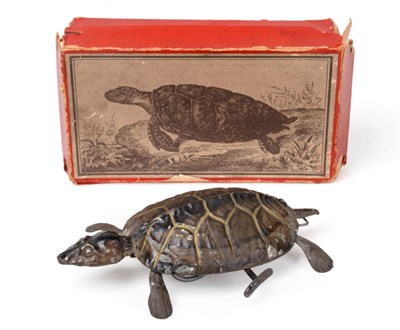 Lot 2238 - Gunthermann (?) C/w Turtle handpainted in brown/black with gold detailing, in original card box...