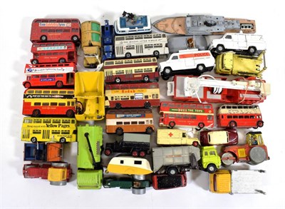 Lot 2265 - Dinky A Collection Of Assorted Unboxed Vehicles including Morris Oxford, 6-wheel covered wagon,...