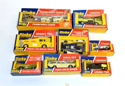 Lot 2272 - Dinky Various Window Box Models 449 Johnston road sweeper, 211 Triumph TR7, 284 Taxi, 111...