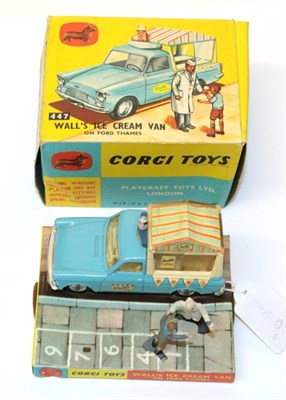 Lot 2275 - Corgi 447 Wall's Ice Cream Van in display box with two figures and leaflet (E box G)